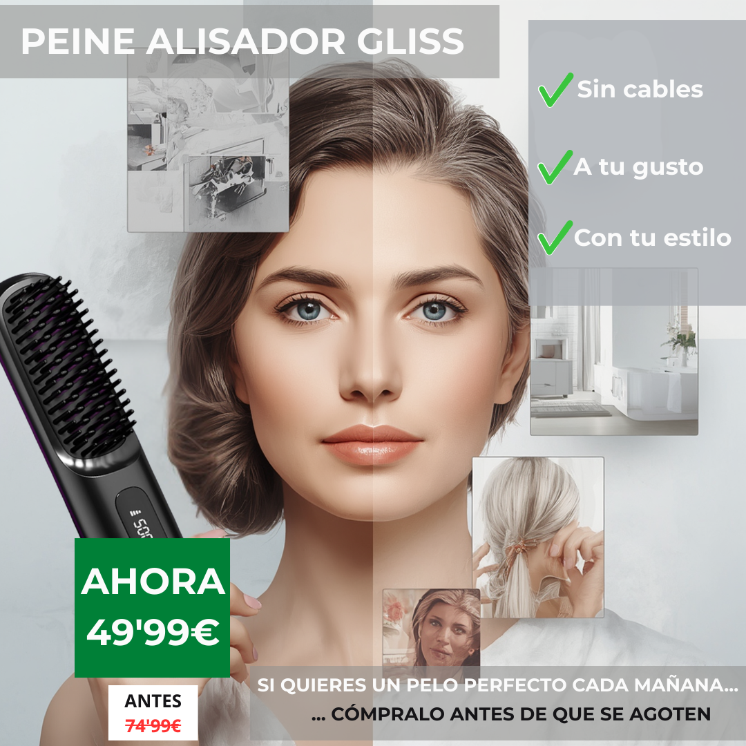 Cepillo Alisador Inalámbrico GLISS