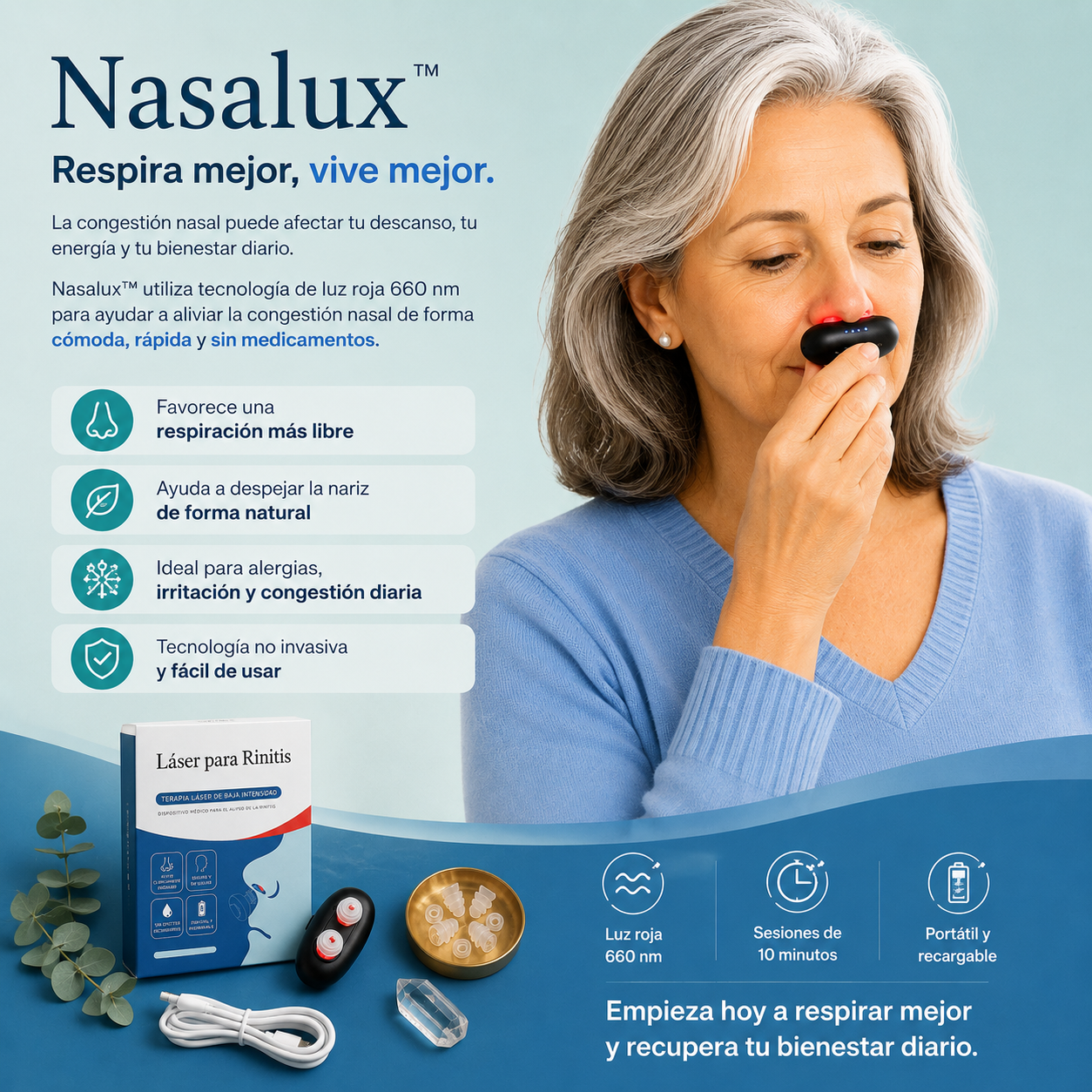 Nasalux Terapia Nasal de Luz Roja